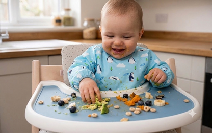 Waterproof Long Sleeve Baby Bib | Full Coverage