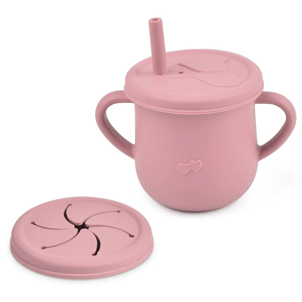 Silicone Kids Snack Cup with Lid