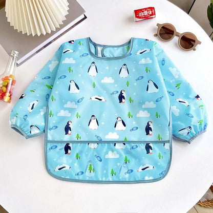 Waterproof Long Sleeve Baby Bib | Full Coverage