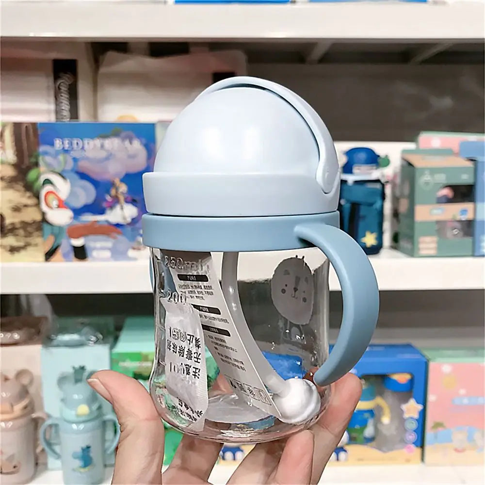 250ml Baby Straw Water Bottle with Handle