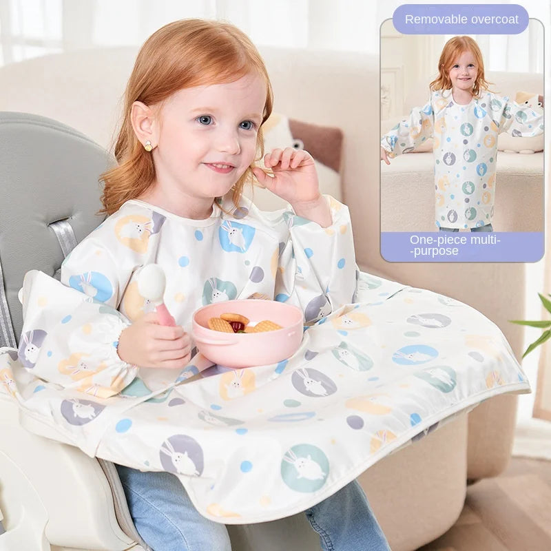 Full Coverage Baby Feeding Bib with Table Cover