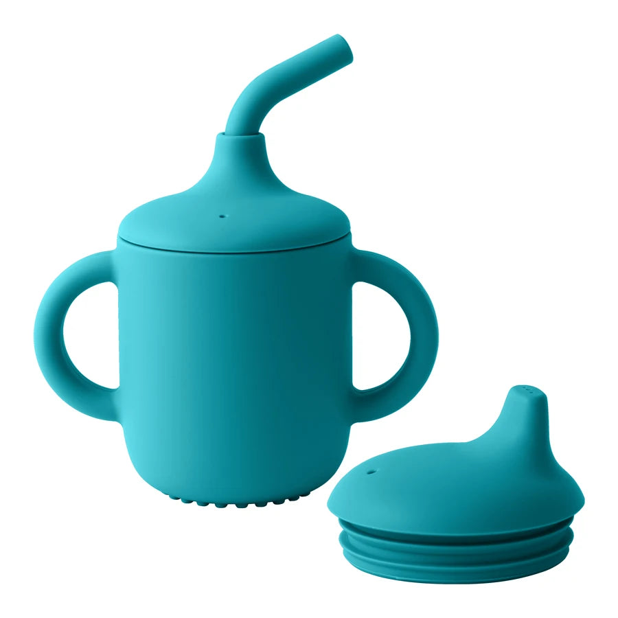 Silicone Baby Straw Cup with Lids