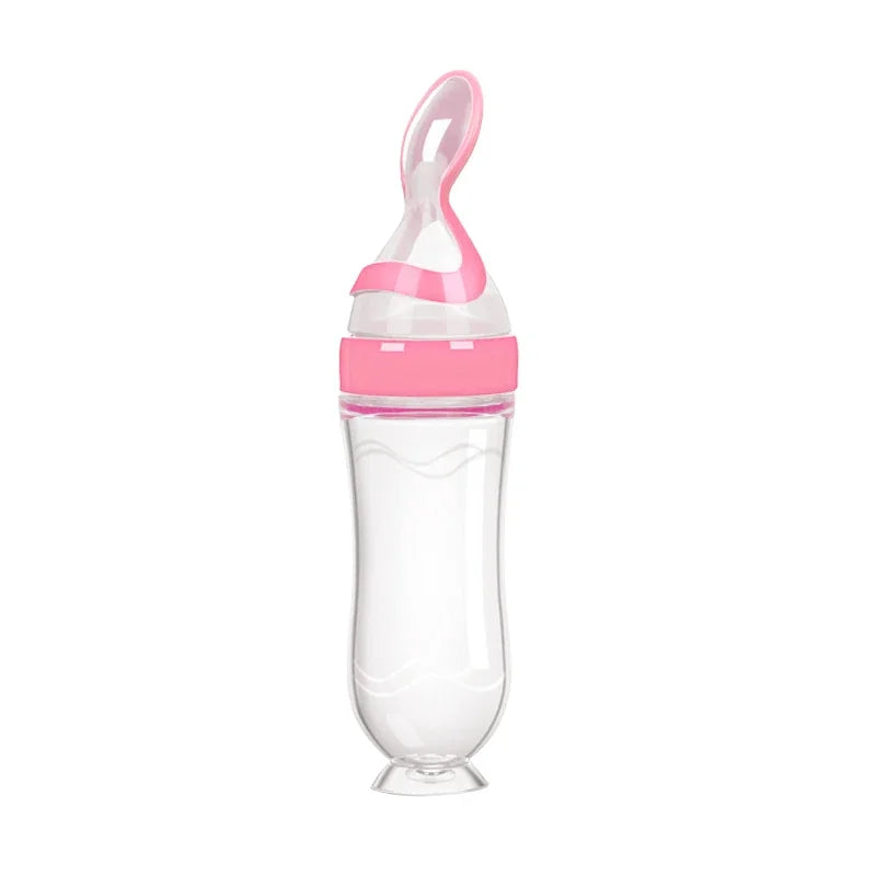 Silicone Baby Feeding Spoon Bottle | BPA-Free | Perfect for Purees