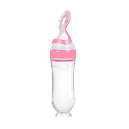 Silicone Baby Feeding Spoon Bottle | BPA-Free | Perfect for Purees