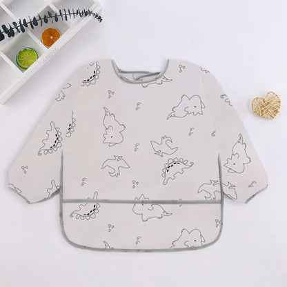 Waterproof Long Sleeve Baby Bib | Full Coverage