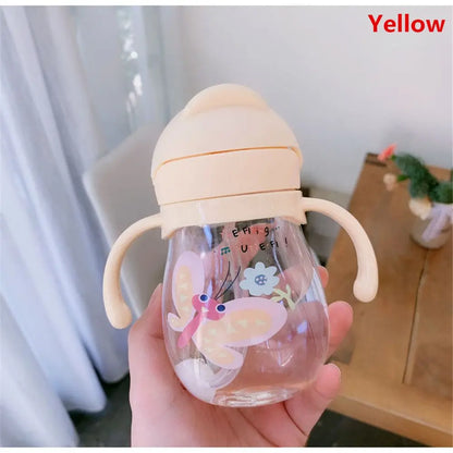 250ml Baby Straw Water Bottle with Handle