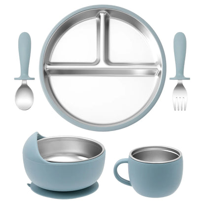Stainless Steel Baby Feeding Set (5pcs)