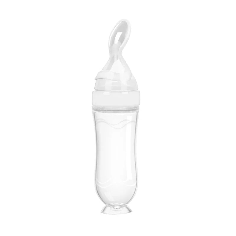 Silicone Baby Feeding Spoon Bottle | BPA-Free | Perfect for Purees