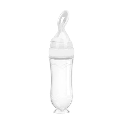 Silicone Baby Feeding Spoon Bottle | BPA-Free | Perfect for Purees