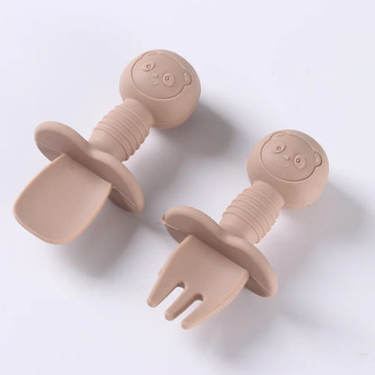 Silicone Baby Spoon & Fork Se