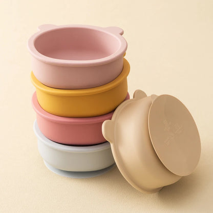 Bear Shape Silicone Baby Suction Bowl
