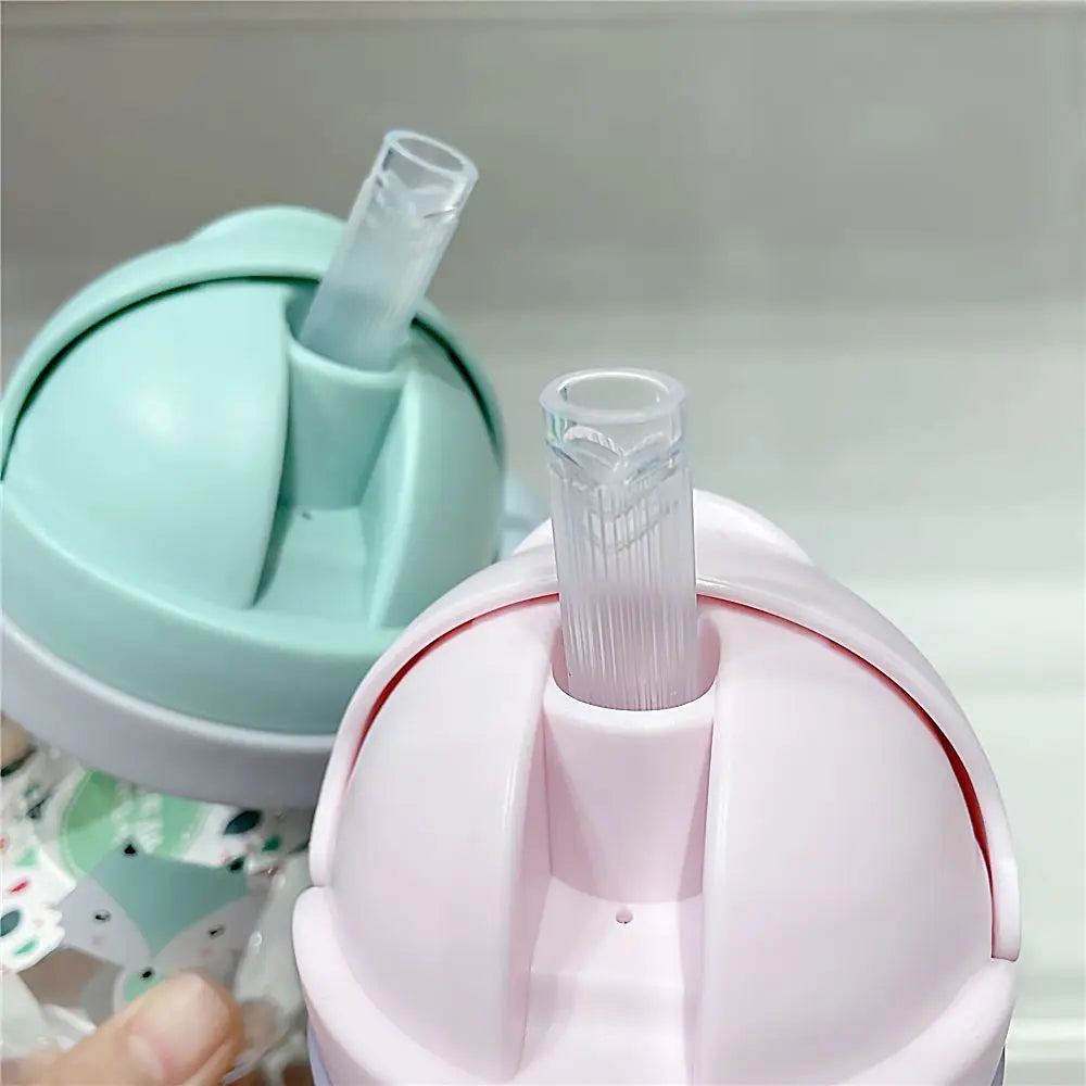 250ml Baby Straw Water Bottle with Handle