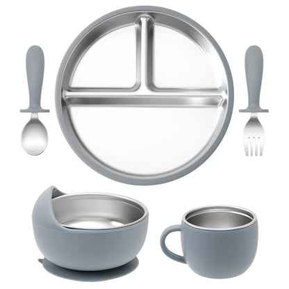 Stainless Steel Baby Feeding Set (5pcs)