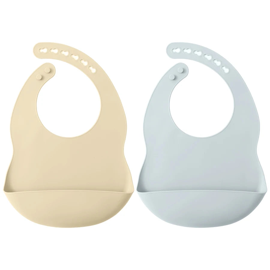Silicone Baby Bib Set (2pcs)
