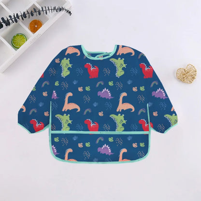 Waterproof Long Sleeve Baby Bib | Full Coverage