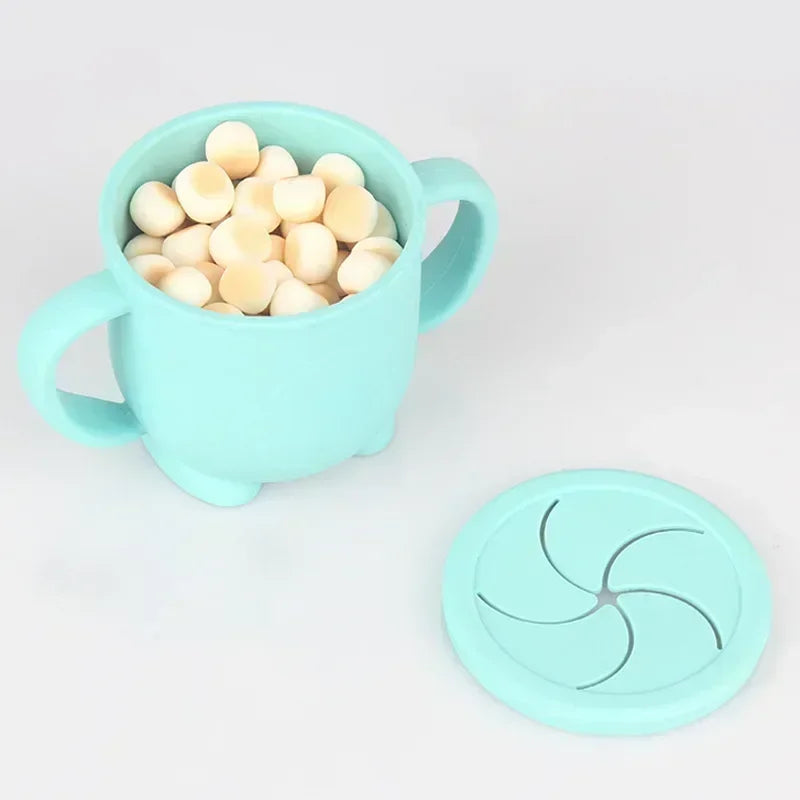 Silicone Kids Snack Cup with Lid