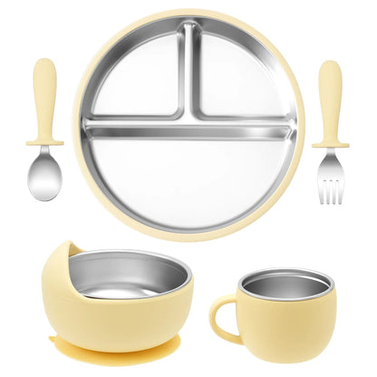 Stainless Steel Baby Feeding Set (5pcs)