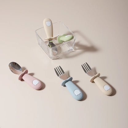 Panda Silicone Baby Spoon & Fork Set