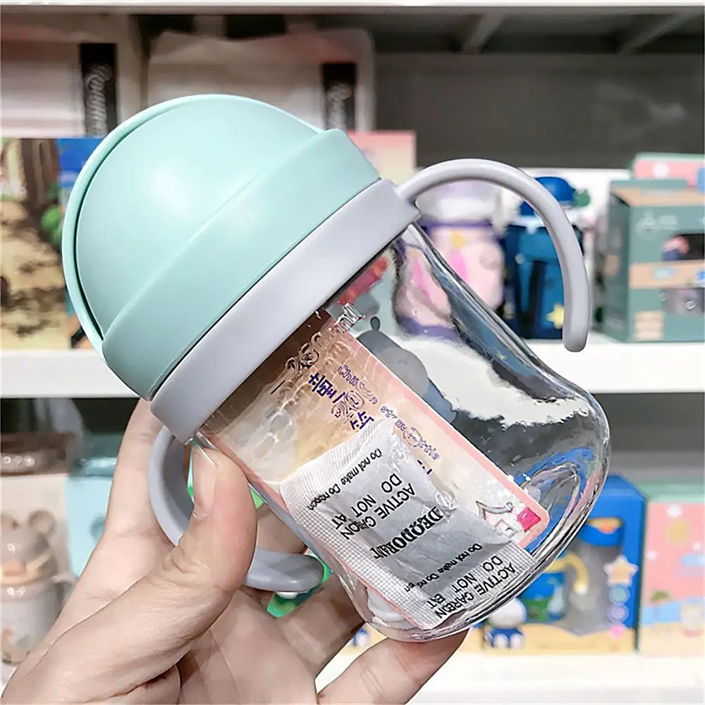 250ml Baby Straw Water Bottle with Handle