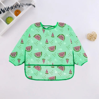 Waterproof Long Sleeve Baby Bib | Full Coverage
