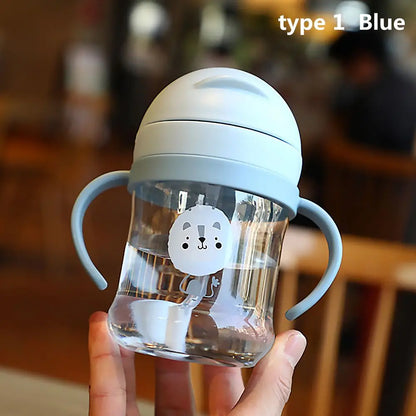 250ml Baby Straw Water Bottle with Handle