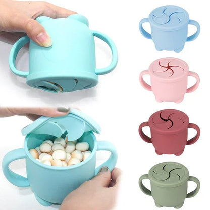 Silicone Kids Snack Cup with Lid