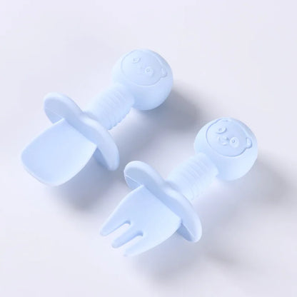 Silicone Baby Spoon & Fork Se