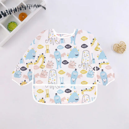 Waterproof Long Sleeve Baby Bib | Full Coverage