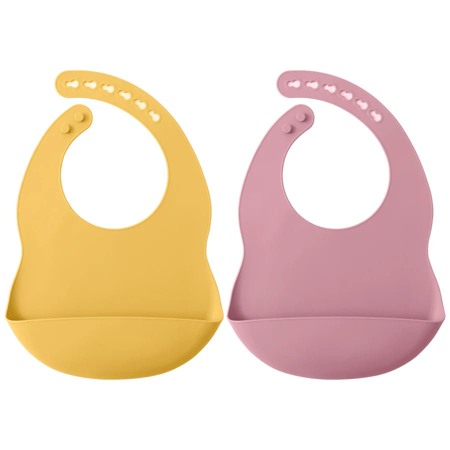 Silicone Baby Bib Set (2pcs)