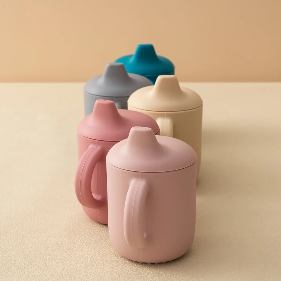 Silicone Baby Straw Cup with Lids