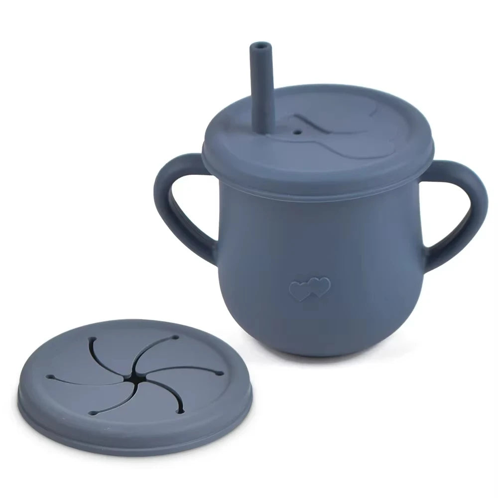 Silicone Kids Snack Cup with Lid