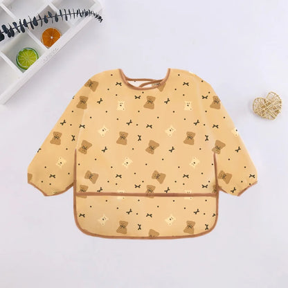 Waterproof Long Sleeve Baby Bib | Full Coverage
