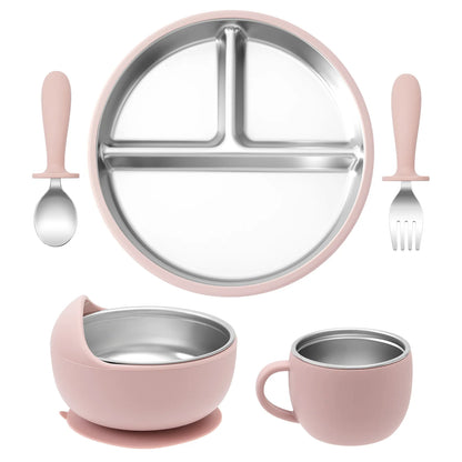 Stainless Steel Baby Feeding Set (5pcs)