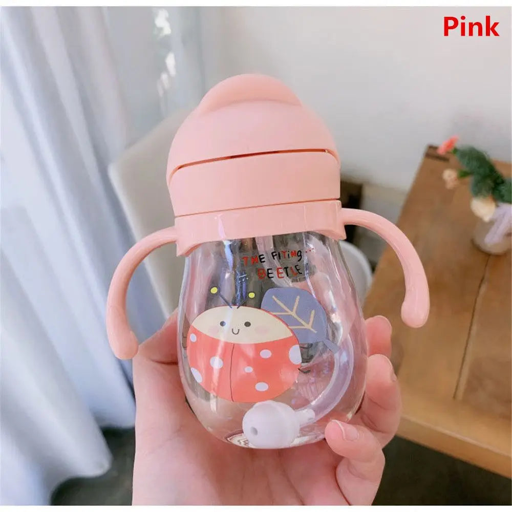 250ml Baby Straw Water Bottle with Handle