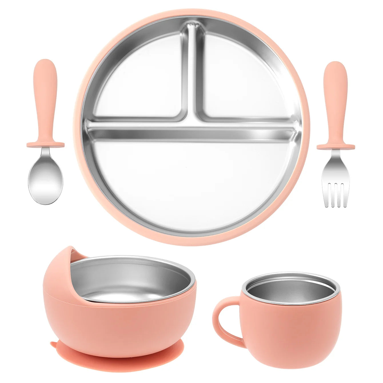 Stainless Steel Baby Feeding Set (5pcs)