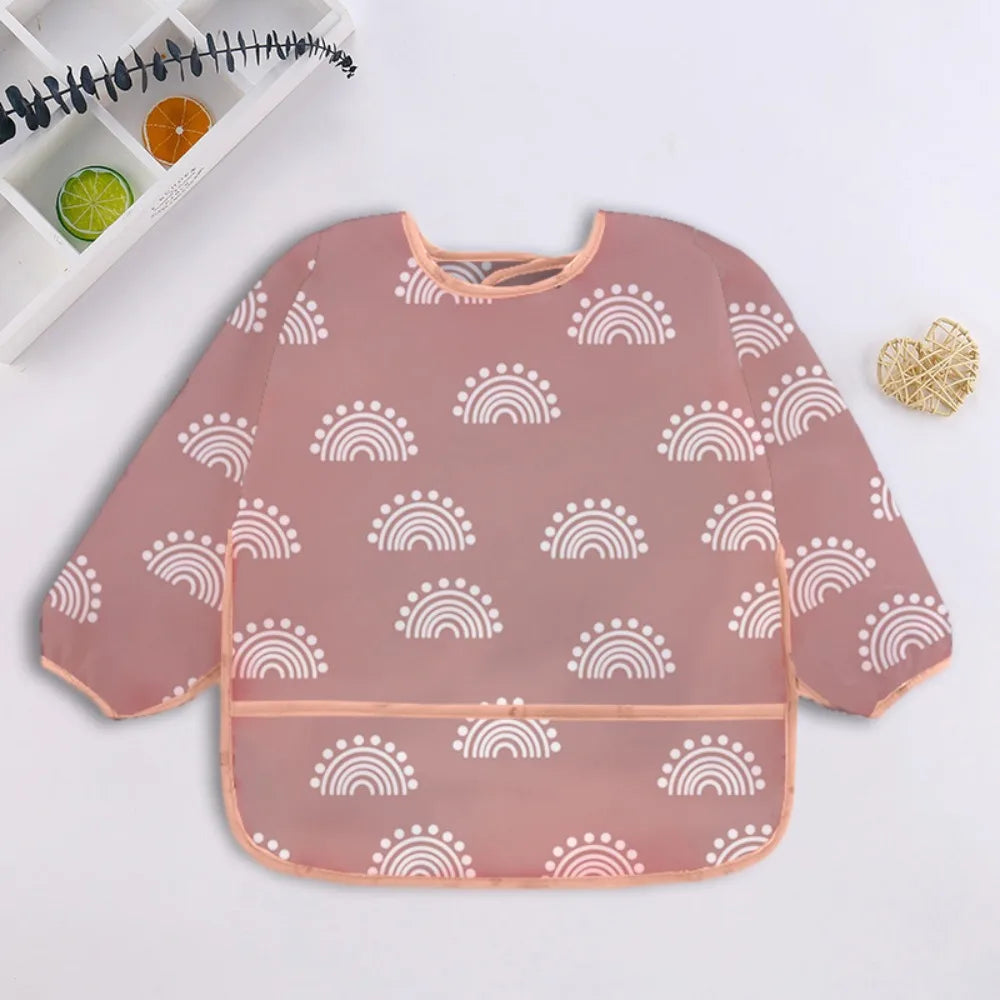 Waterproof Long Sleeve Baby Bib | Full Coverage