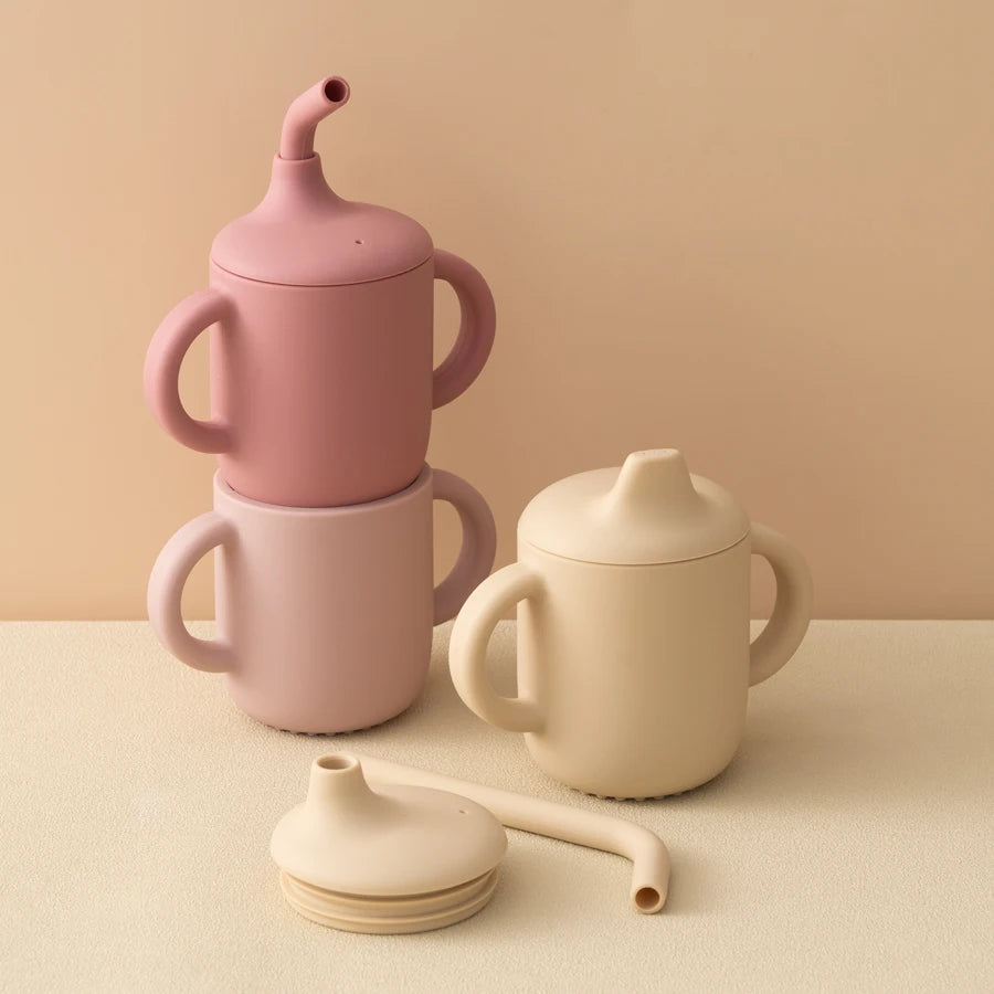 Silicone Baby Straw Cup with Lids