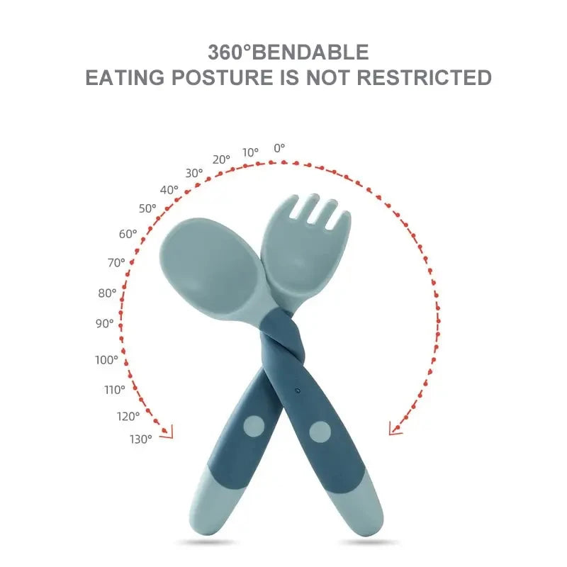 Bendable Baby Fork and Spoon Set